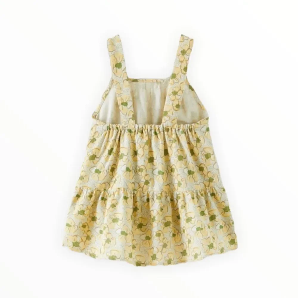 ZARA Kids | Yellow | RUCHED FLORAL DRESS